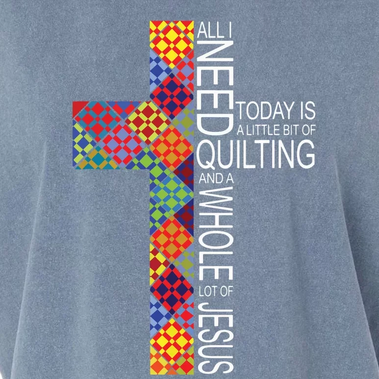 Quilting Whole Lot Of Jesus Cross Gifts For Quilters Garment-Dyed Women's Muscle Tee