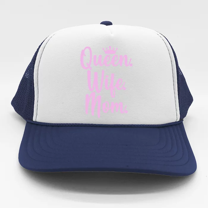 Queen Wife Mom Cute Gift Trucker Hat