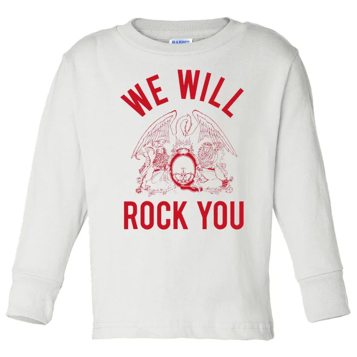 Queen We Will Rock You Toddler Long Sleeve Shirt