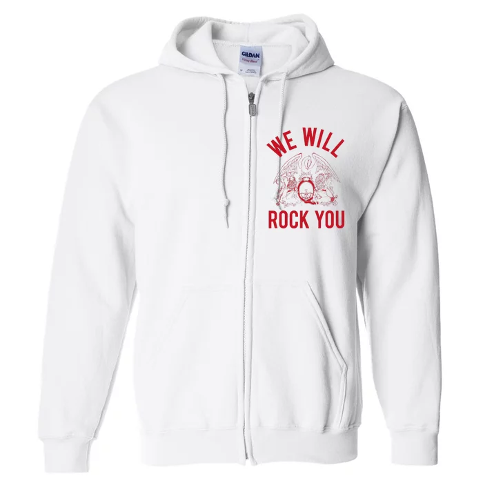 Queen We Will Rock You Full Zip Hoodie