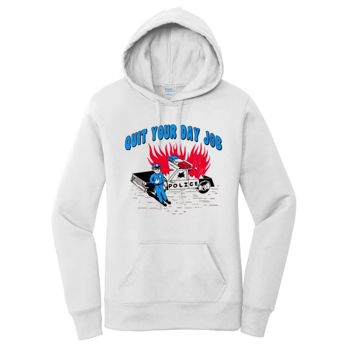 Quit Your Day Job Funny Police Humor Women's Pullover Hoodie