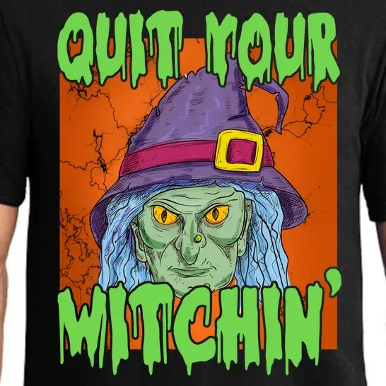 Quit Your Witchin Spooky Halloween Pajama Set