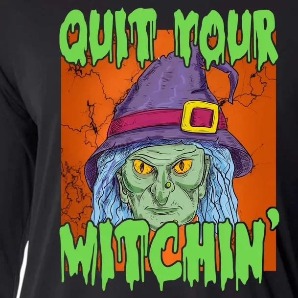 Quit Your Witchin Spooky Halloween Cooling Performance Long Sleeve Crew