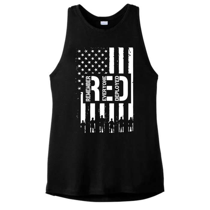 R.E.D Remember Everyone Deployed Red Friday Ladies Tri-Blend Wicking Tank