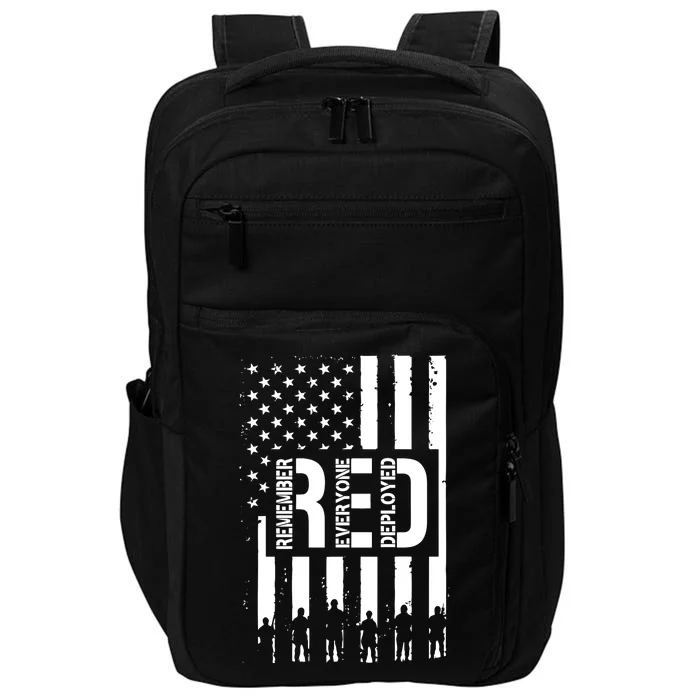 R.E.D Remember Everyone Deployed Red Friday Impact Tech Backpack