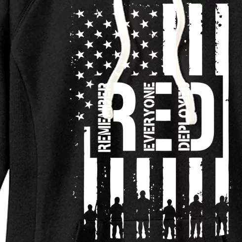 R.E.D Remember Everyone Deployed Red Friday Women's Fleece Hoodie