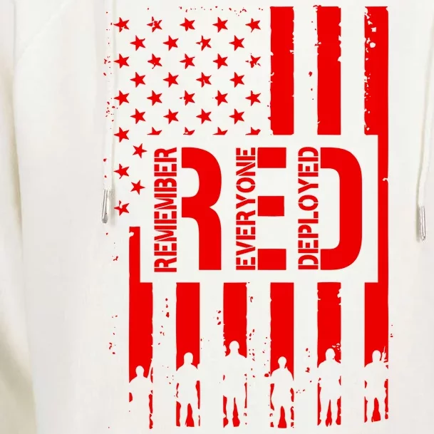 R.E.D Remember Everyone Deployed Red Friday Womens Funnel Neck Pullover Hood