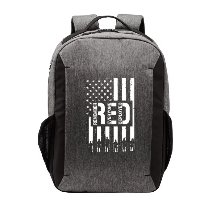 R.E.D Remember Everyone Deployed Red Friday Vector Backpack