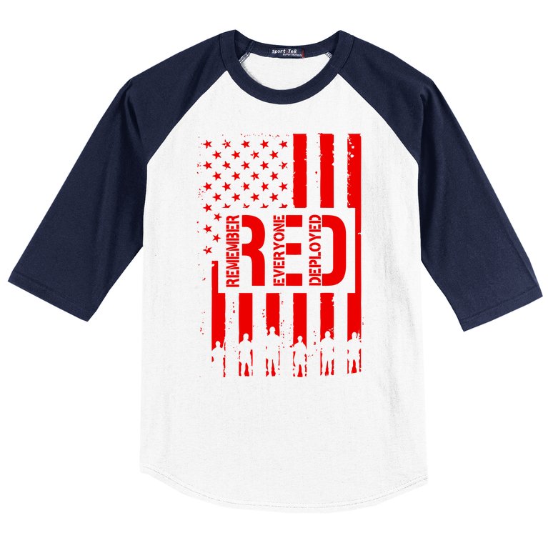 R.E.D Remember Everyone Deployed Red Friday Baseball Sleeve Shirt