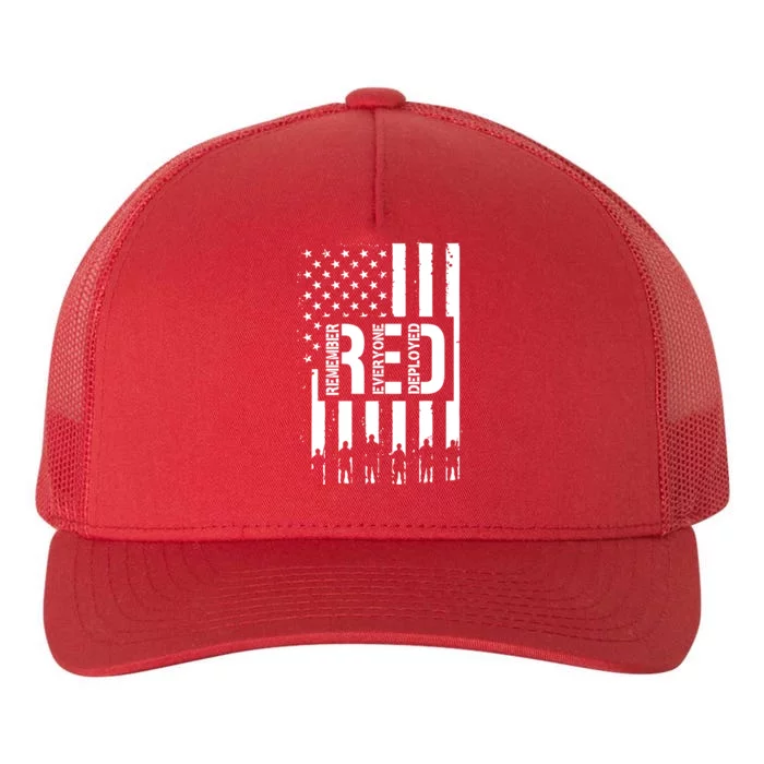 R.E.D Remember Everyone Deployed Red Friday Yupoong Adult 5-Panel Trucker Hat