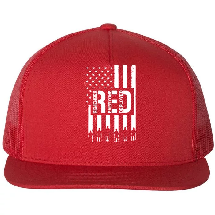 R.E.D Remember Everyone Deployed Red Friday Flat Bill Trucker Hat