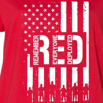 R.E.D Remember Everyone Deployed Red Friday Women's Plus Size T-Shirt