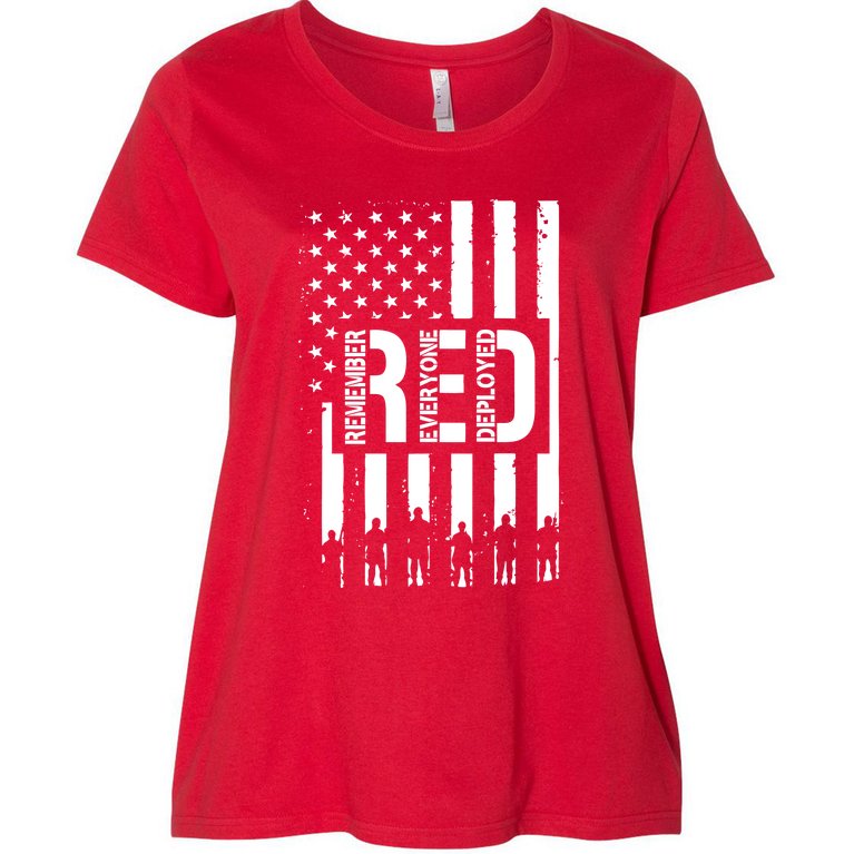 R.E.D Remember Everyone Deployed Red Friday Women's Plus Size T-Shirt