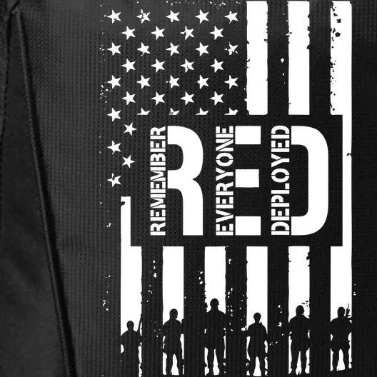 R.E.D Remember Everyone Deployed Red Friday Flag City Backpack