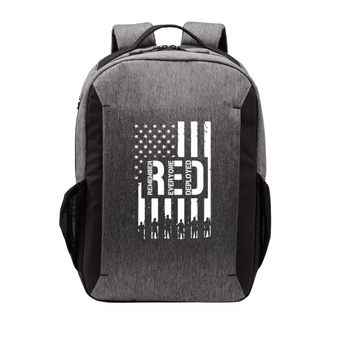 R.E.D Remember Everyone Deployed Red Friday Flag Vector Backpack