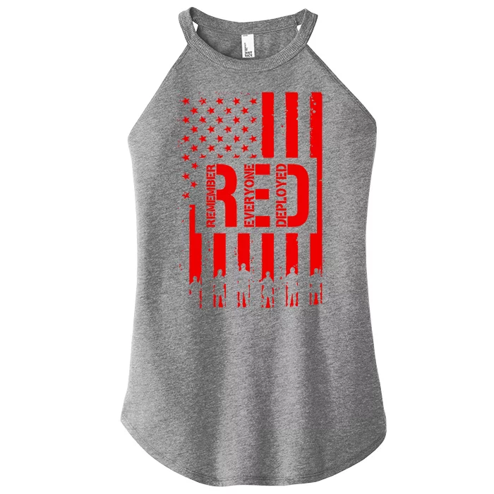 R.E.D Remember Everyone Deployed Red Friday Flag Women’s Perfect Tri Rocker Tank