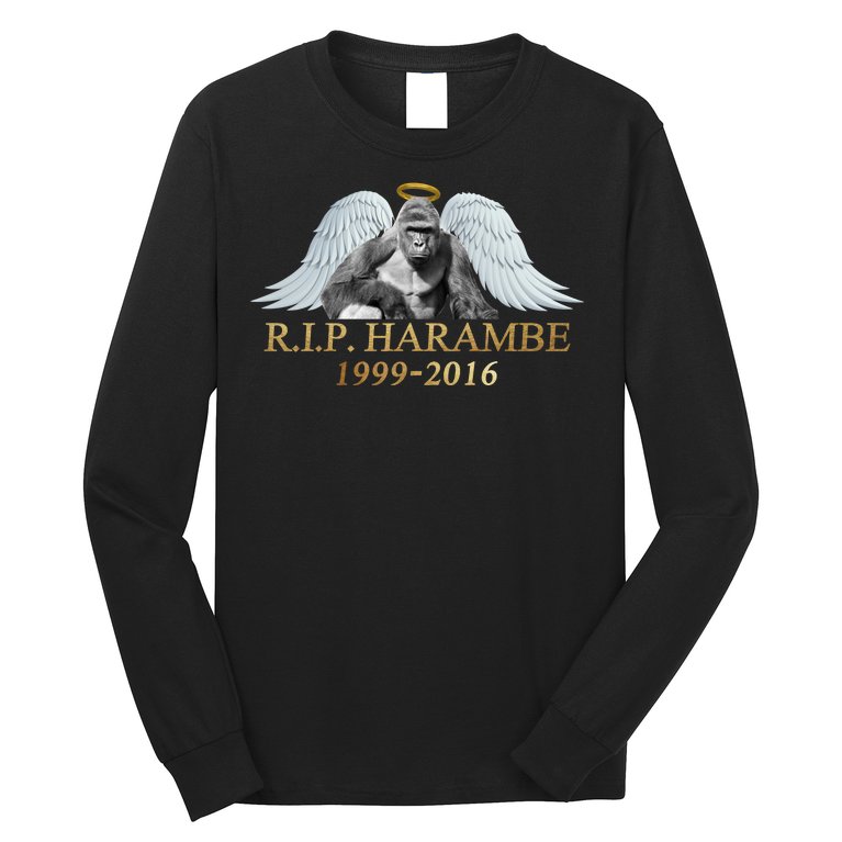 R.I.P. Harambe Our Angel In Heaven 1999-2016 Long Sleeve Shirt