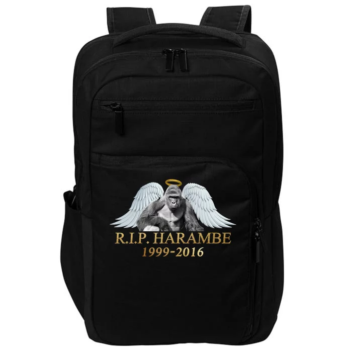 R.I.P. Harambe Our Angel In Heaven 1999-2016 Impact Tech Backpack