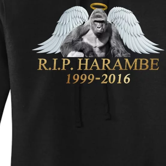 R.I.P. Harambe Our Angel In Heaven 1999-2016 Women's Pullover Hoodie