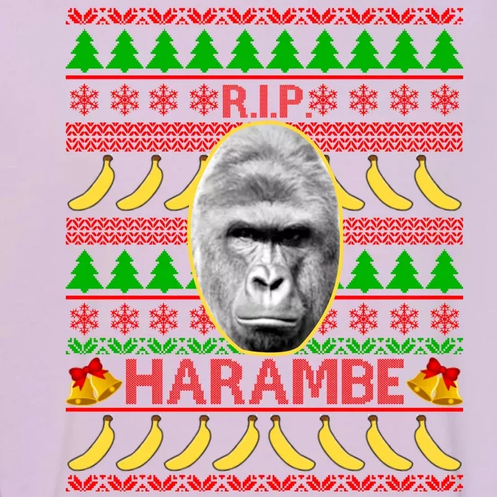 R.I.P. Harambe RIP Gorilla Ugly Christmas Sweater Design Garment-Dyed Sweatshirt