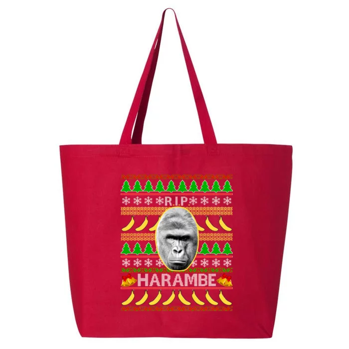 R.I.P. Harambe RIP Gorilla Ugly Christmas Sweater Design 25L Jumbo Tote