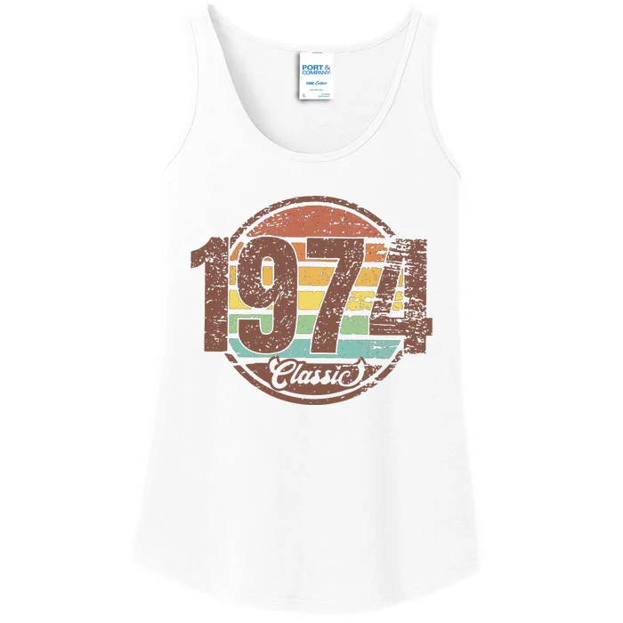 Retro 1974 50th Birthday Ladies Essential Tank