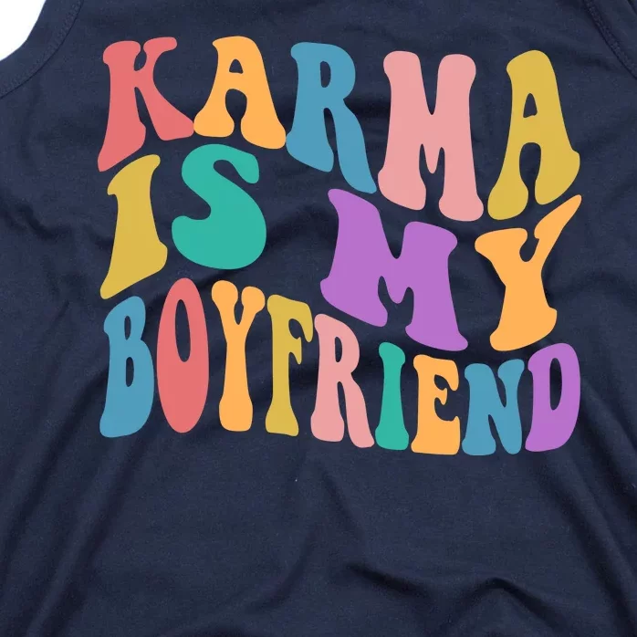 Retro 1960s 70s Karma Is My Boyfriend Tank Top