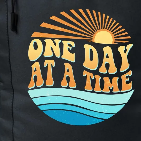 Retro 1960s 70s One Day At A Time Mental Health Awareness Daily Commute Backpack