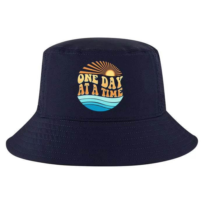 Retro 1960s 70s One Day At A Time Mental Health Awareness Cool Comfort Performance Bucket Hat