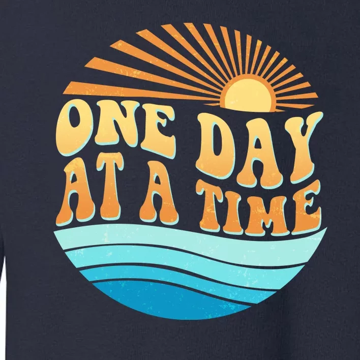 Retro 1960s 70s One Day At A Time Mental Health Awareness Toddler Sweatshirt