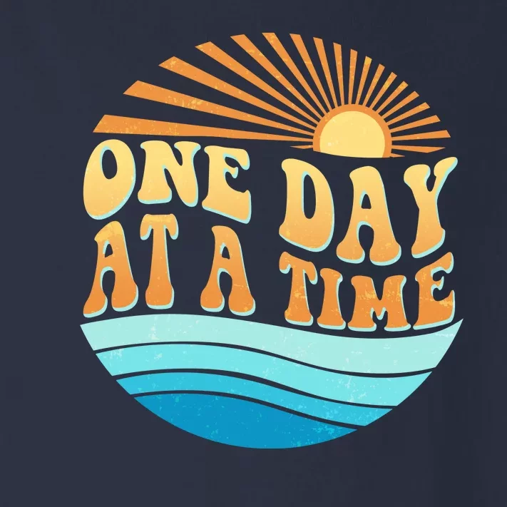 Retro 1960s 70s One Day At A Time Mental Health Awareness Toddler Long Sleeve Shirt