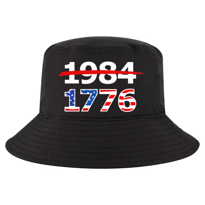 Resist 1984 and Return to 1776 Patriotic American Design Cool Comfort Performance Bucket Hat