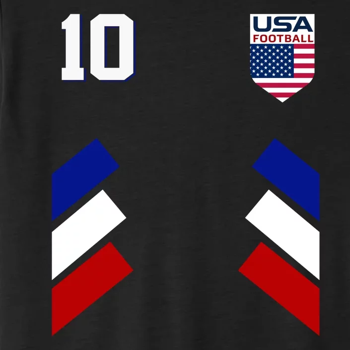 Retro 10 American Football USA Soccer Flag ChromaSoft Performance T-Shirt