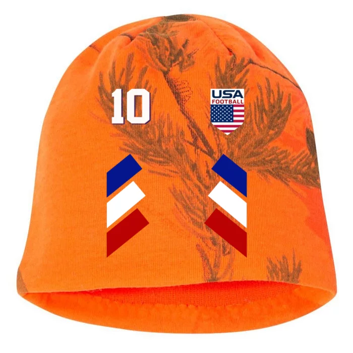 Retro 10 American Football USA Soccer Flag Kati - Camo Knit Beanie