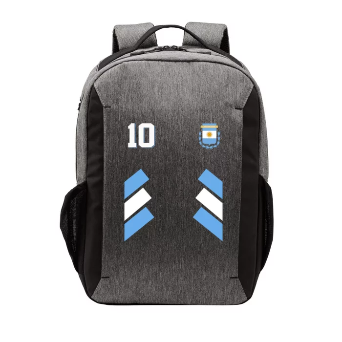 Retro 10 Argentina Jersey Argentinian Soccer Flag Vector Backpack