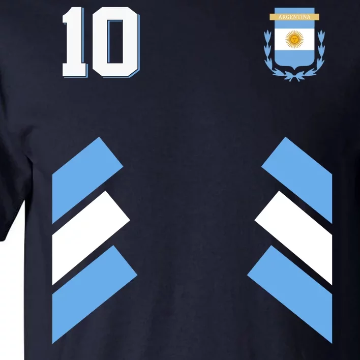 Retro 10 Argentina Jersey Argentinian Soccer Flag Tall T-Shirt