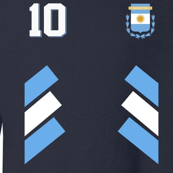 Retro 10 Argentina Jersey Argentinian Soccer Flag Toddler Sweatshirt