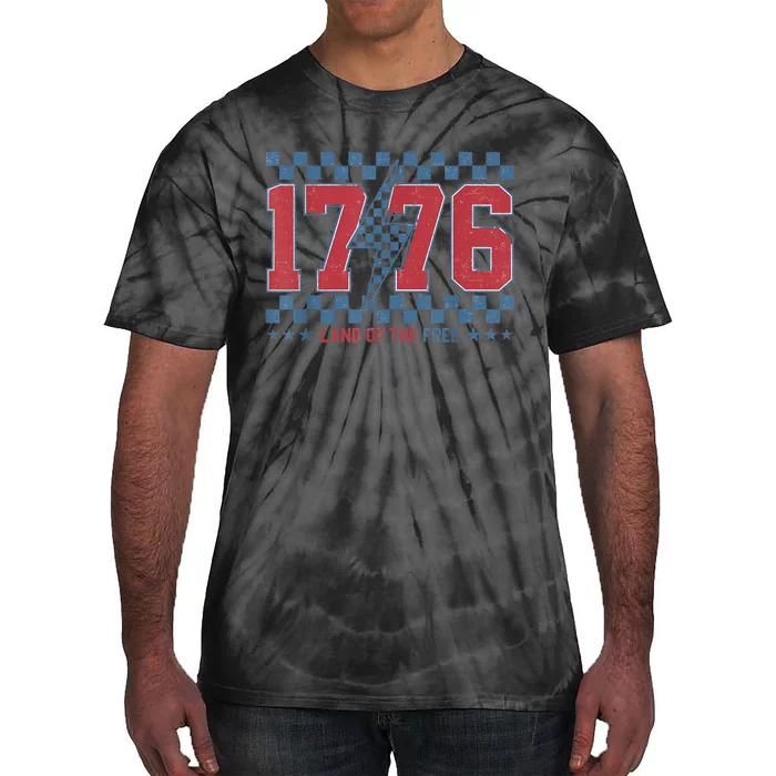 Retro 1776 America 4th Of July Usa Flag Fourth Of July Tie-Dye T-Shirt