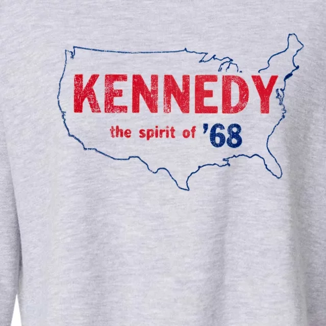 Retro 1968 Bobby Kennedy Gift Rfk Robert Kennedy Gift Cropped Pullover Crew