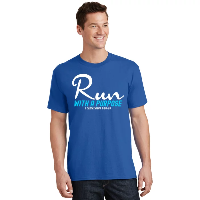 Retro 1 Corinthians 924 26 Run With A Purpose T-Shirt