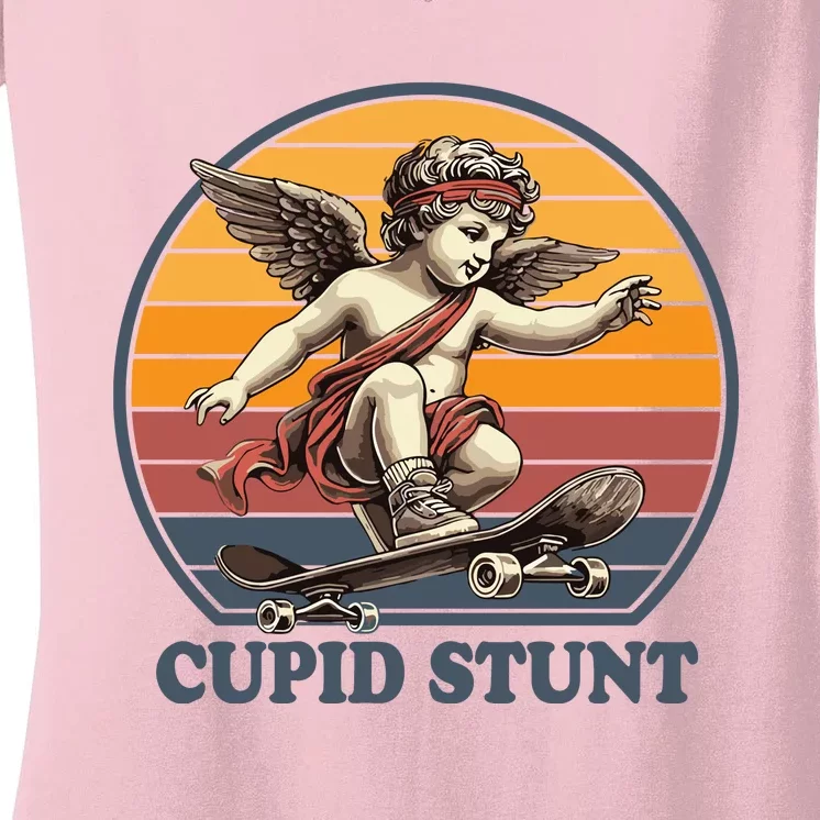 Retro 1970S Cupid Stunt Women's V-Neck T-Shirt