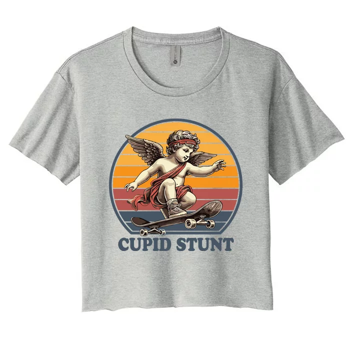 Retro 1970S Cupid Stunt Women's Crop Top Tee