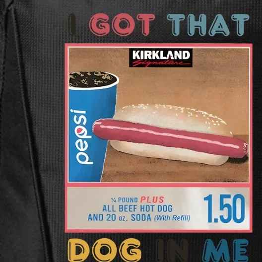 Retro 1.50 Costco Hot Dog I Got That Dog In Me City Backpack