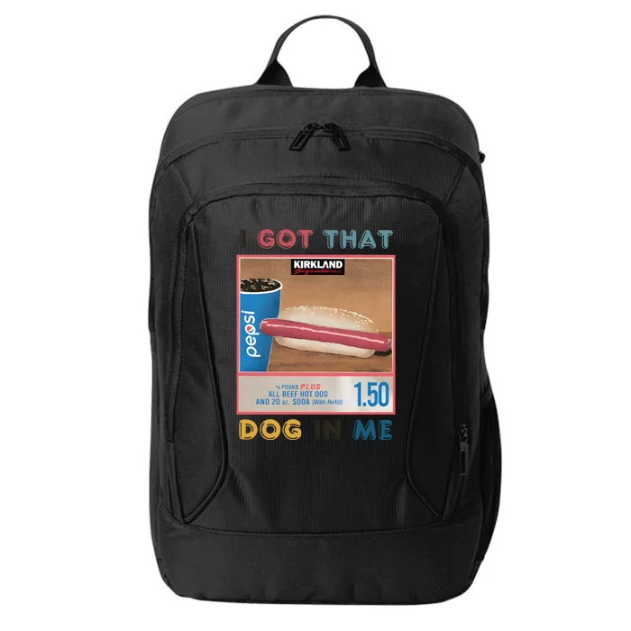 Retro 1.50 Costco Hot Dog I Got That Dog In Me City Backpack