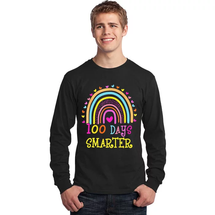 rainbow 100th Day of School Teacher smarter Tall Long Sleeve T-Shirt