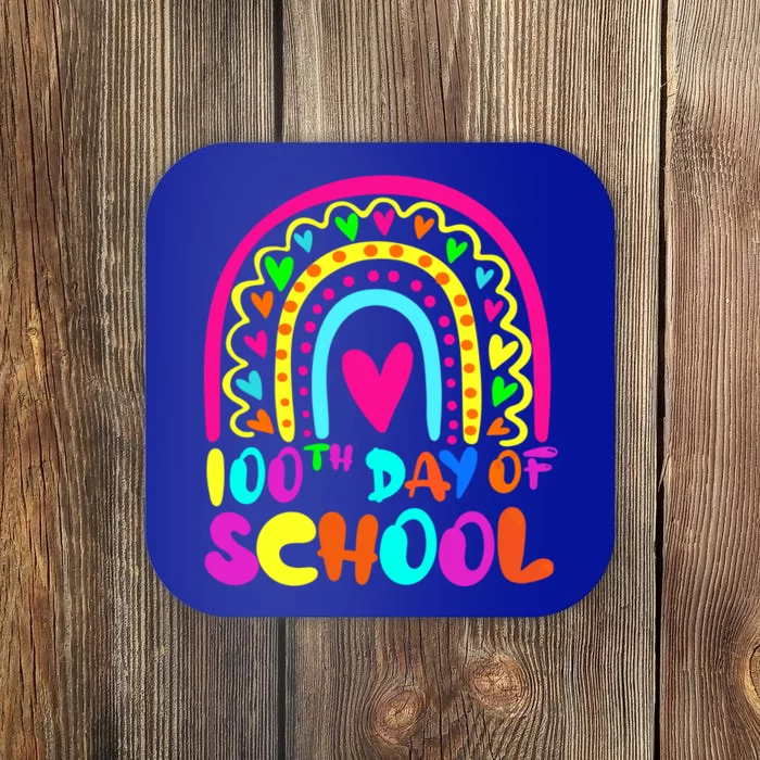 Rainbow 100 Days Of School 100th Day Of School Gift Coaster