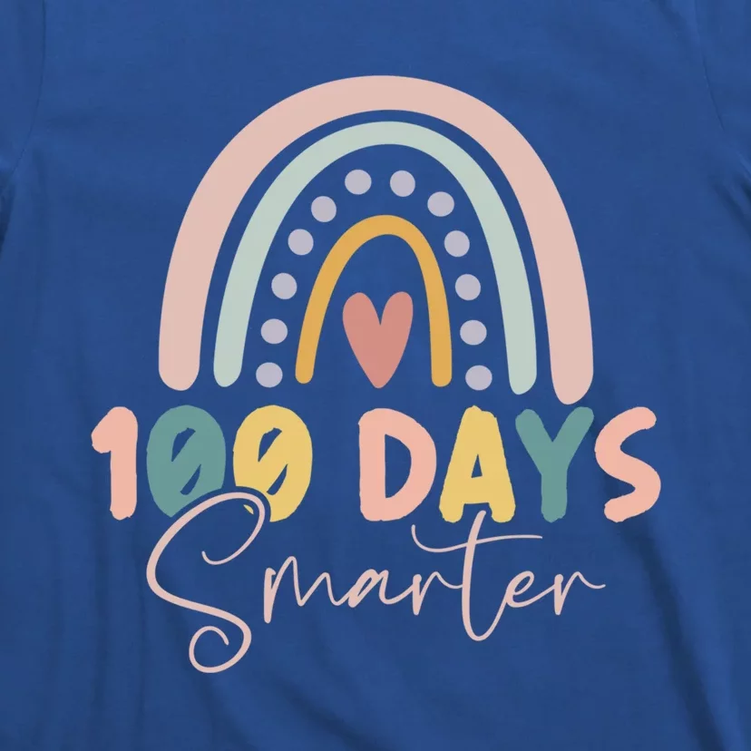 Rainbow 100 Days Smarter Teacher Student 100th Day Of School Gift T-Shirt