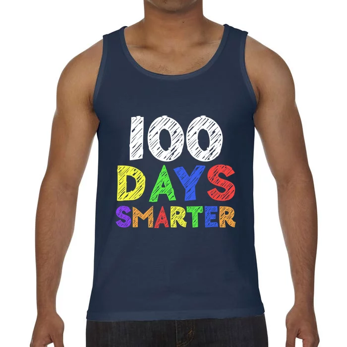 Retro 100 Days Of School 100 Days Smarter Brighter Meaningful Gift Comfort Colors® Tank Top