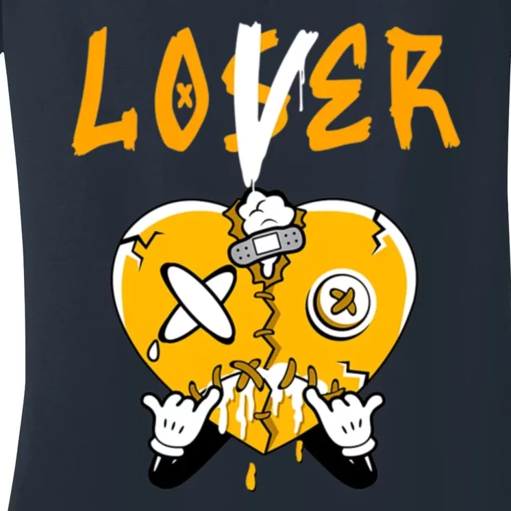 Retro 13 Del Sol Tee Loser Lover Drip Del Sol 13s Women's V-Neck T-Shirt