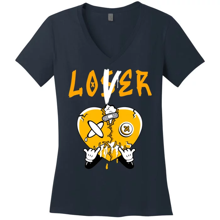 Retro 13 Del Sol Tee Loser Lover Drip Del Sol 13s Women's V-Neck T-Shirt